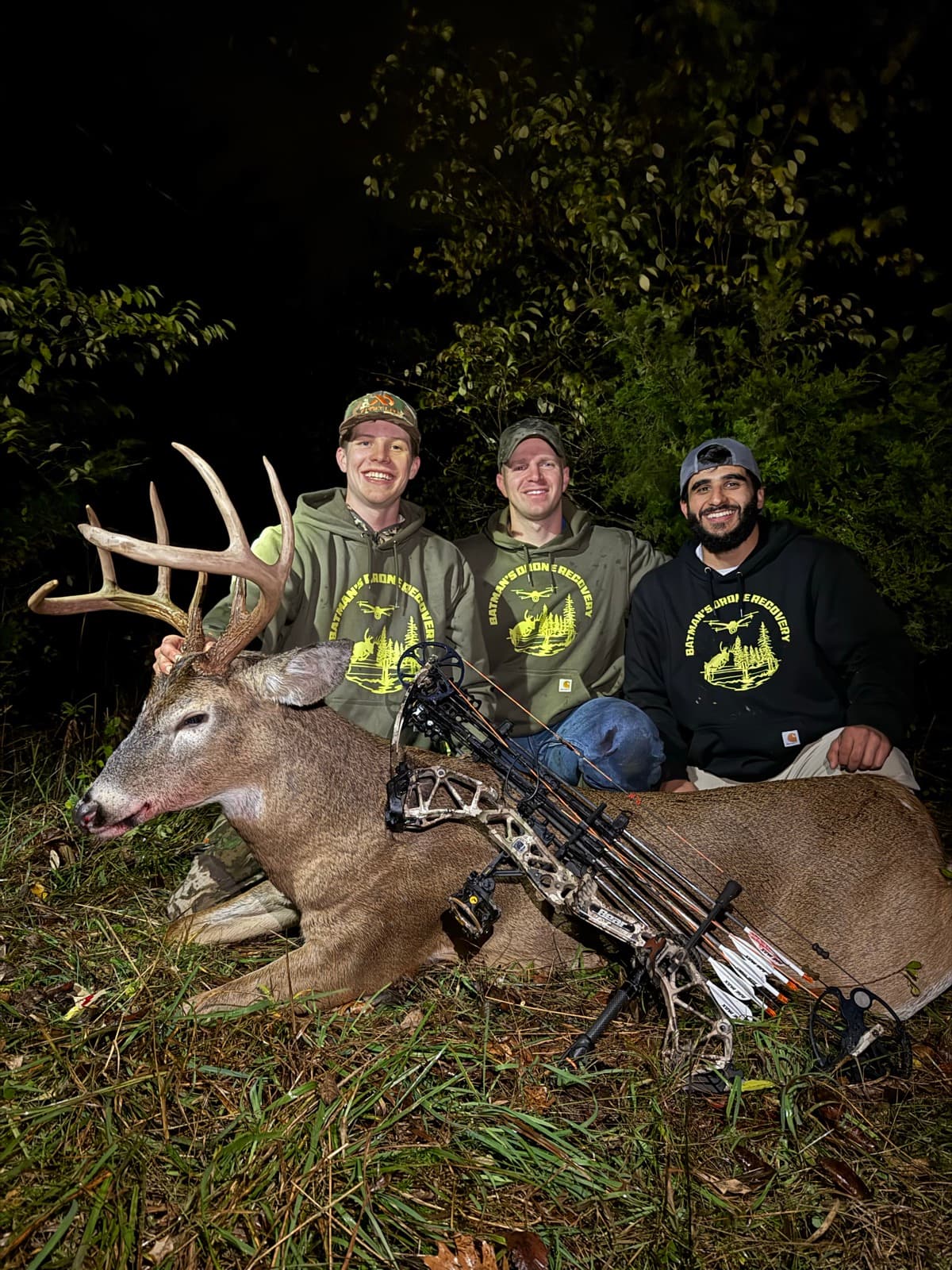 Bow recovery at night with the whole crew